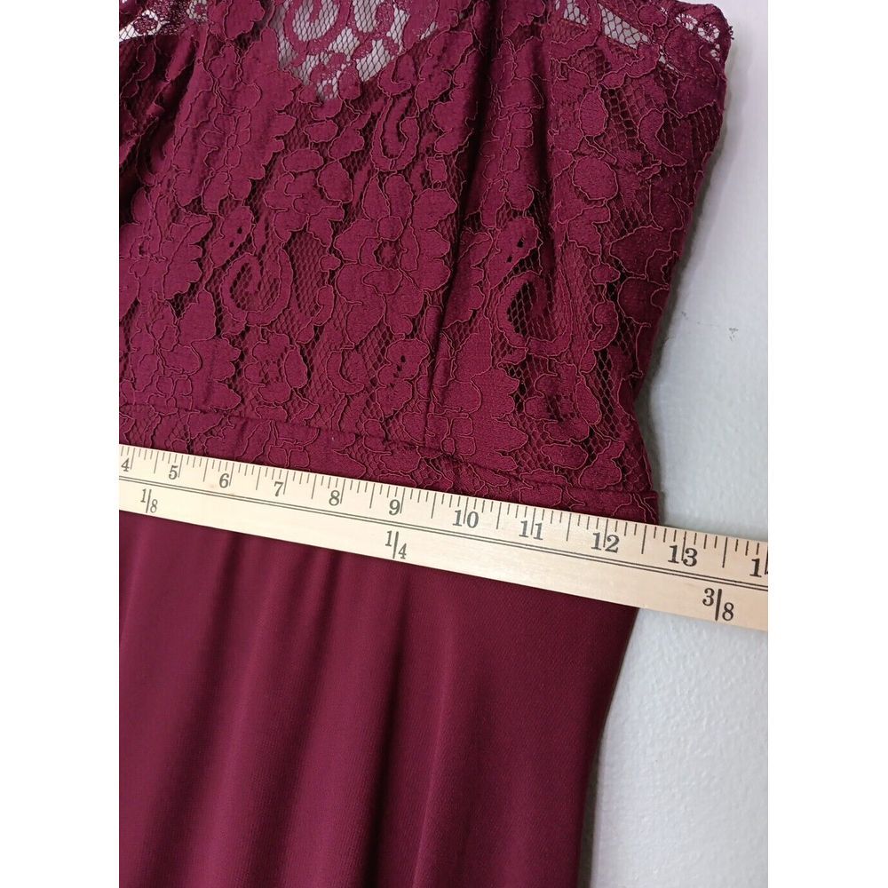 Lulu's Dance All Evening Burgundy Lace Maxi Dress Gown Size XSmall - Picture 13 of 13